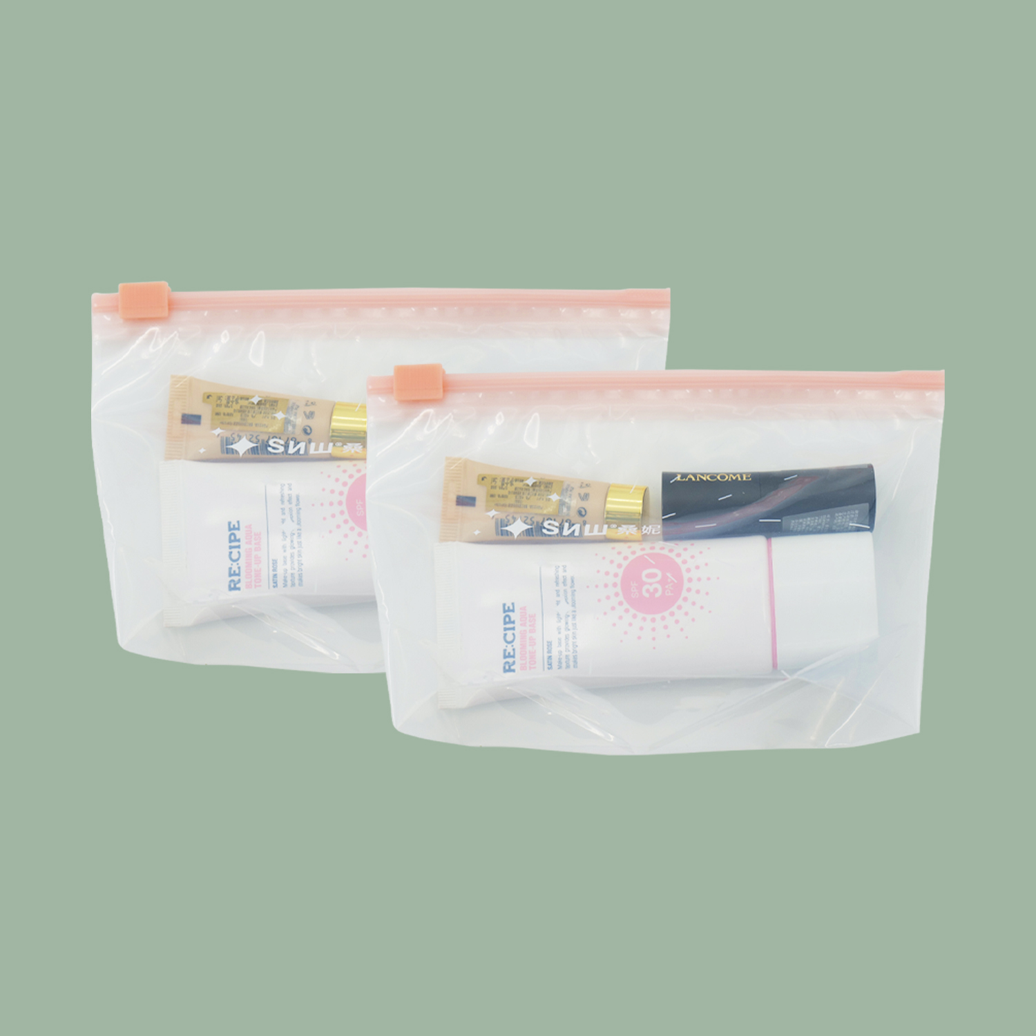 Cosmetic Recycled Zipper Packaging Bag