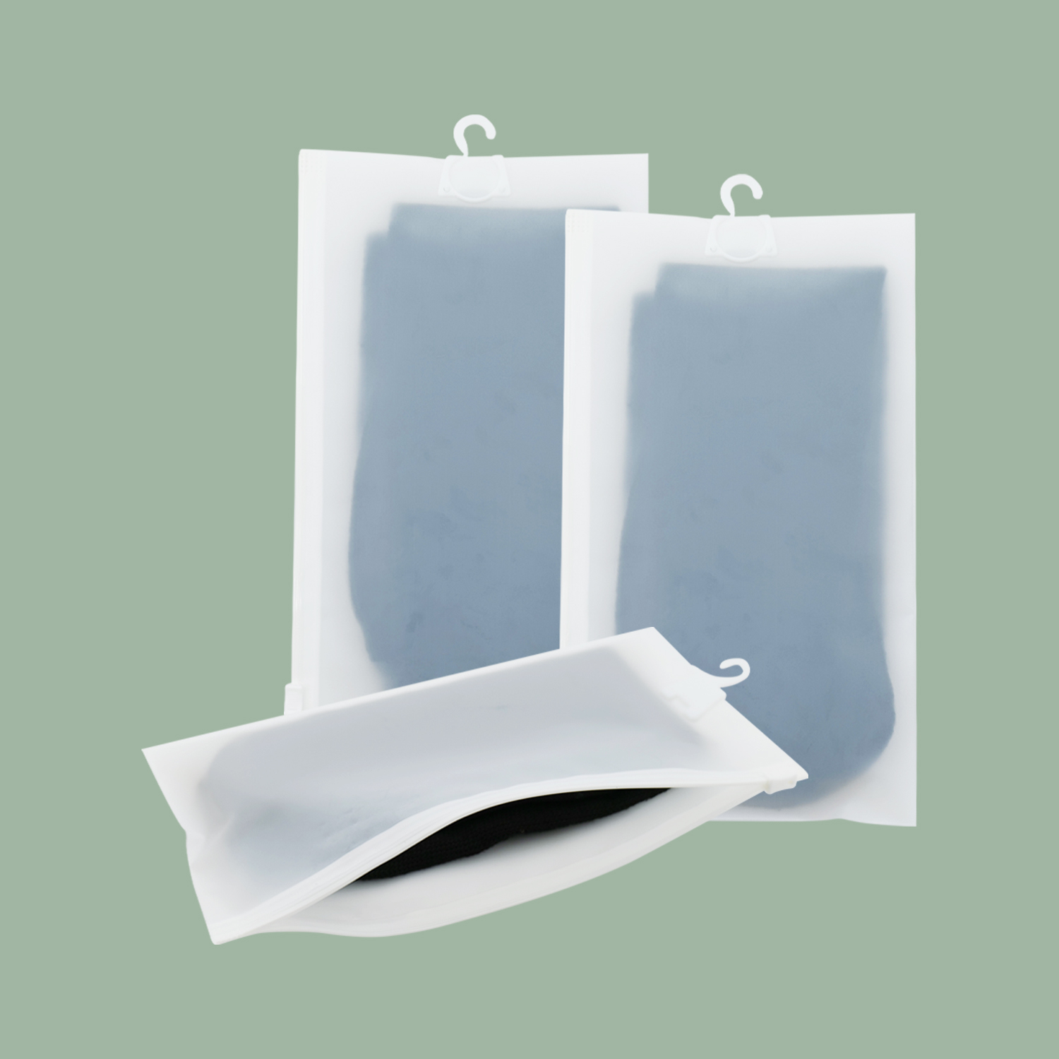 CPE Frosted Zipper Bag