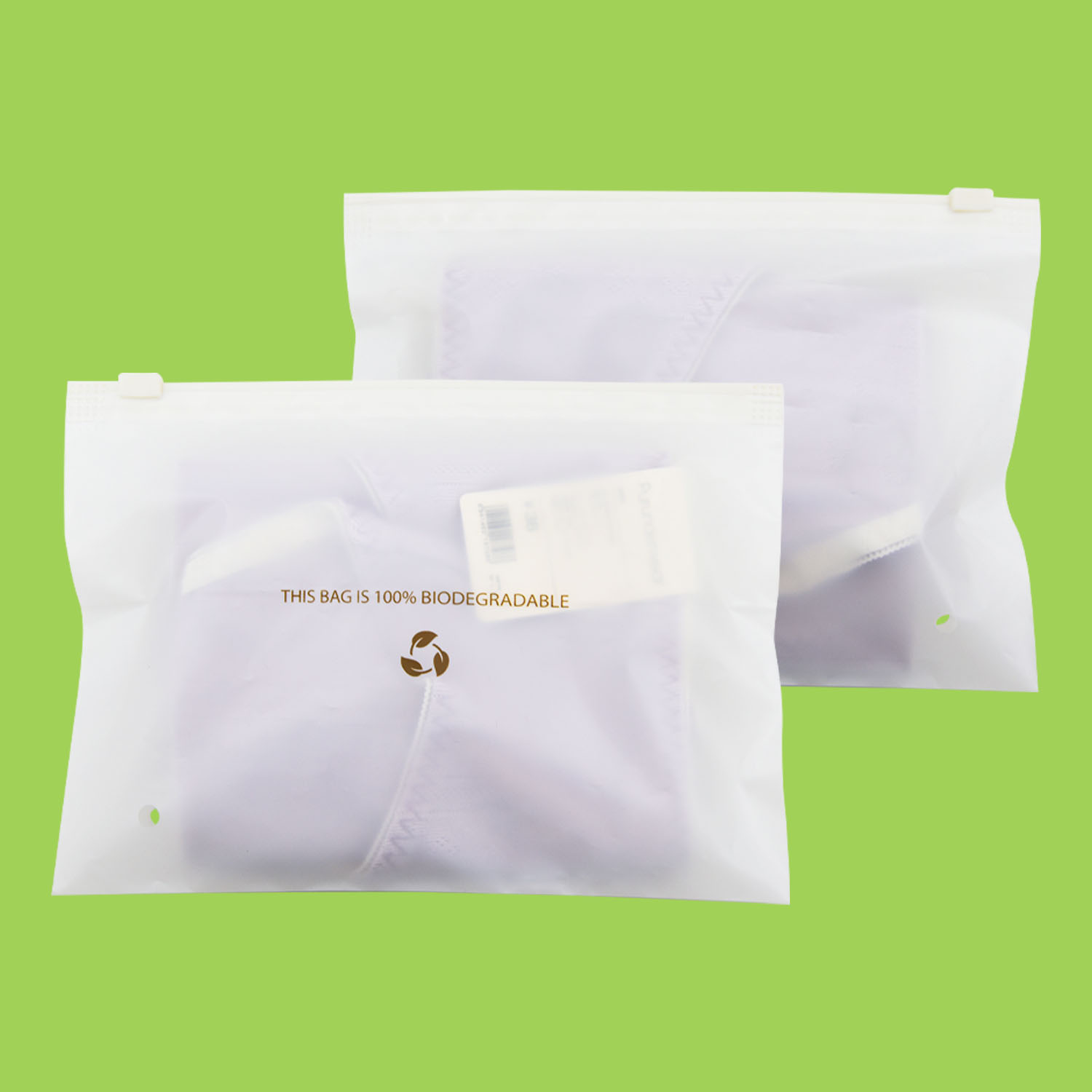 Plastic bags commonly used for clothing packaging 1 Biodegradable zipper bag1 1
