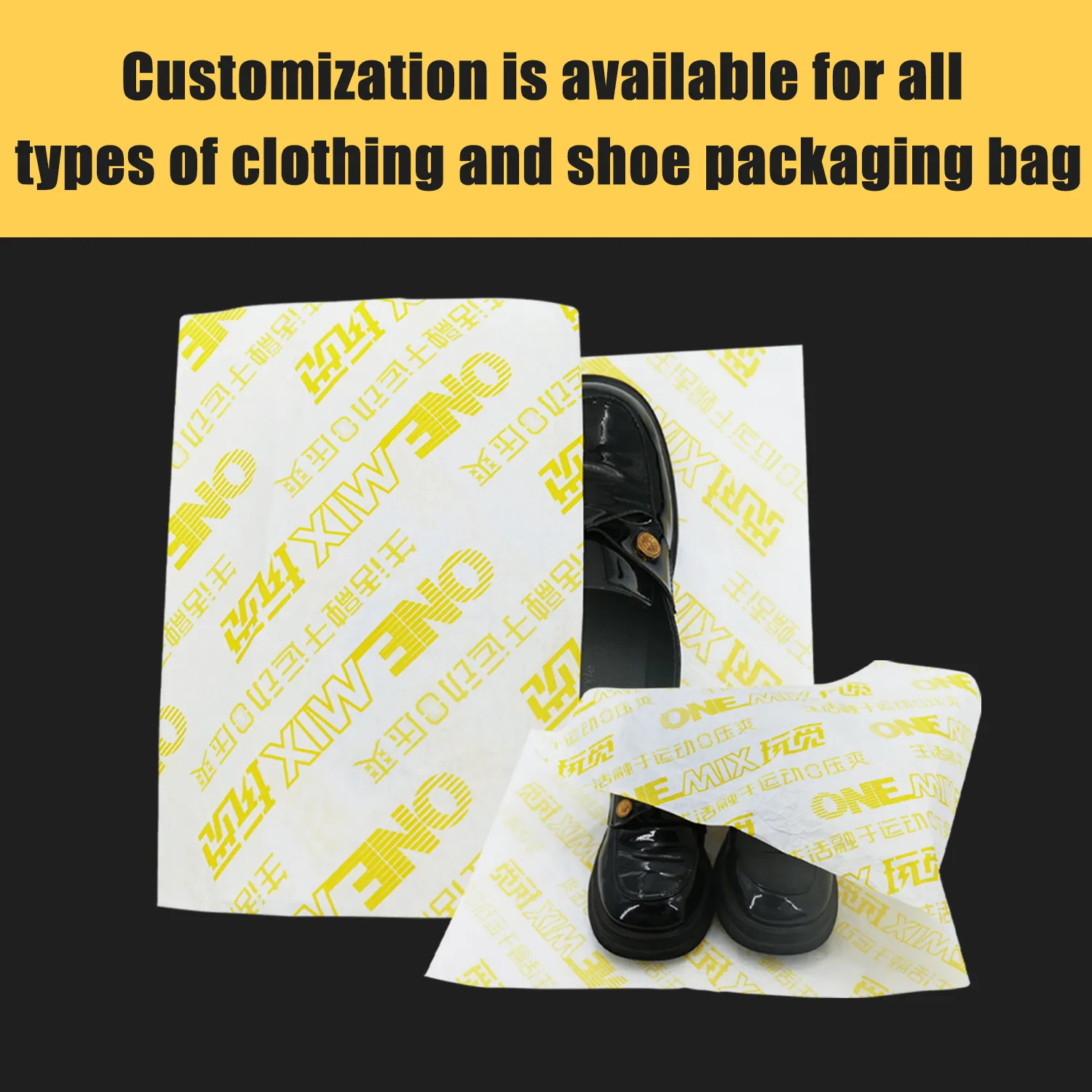 Clothing packaging bags made of yellow pear snow paper