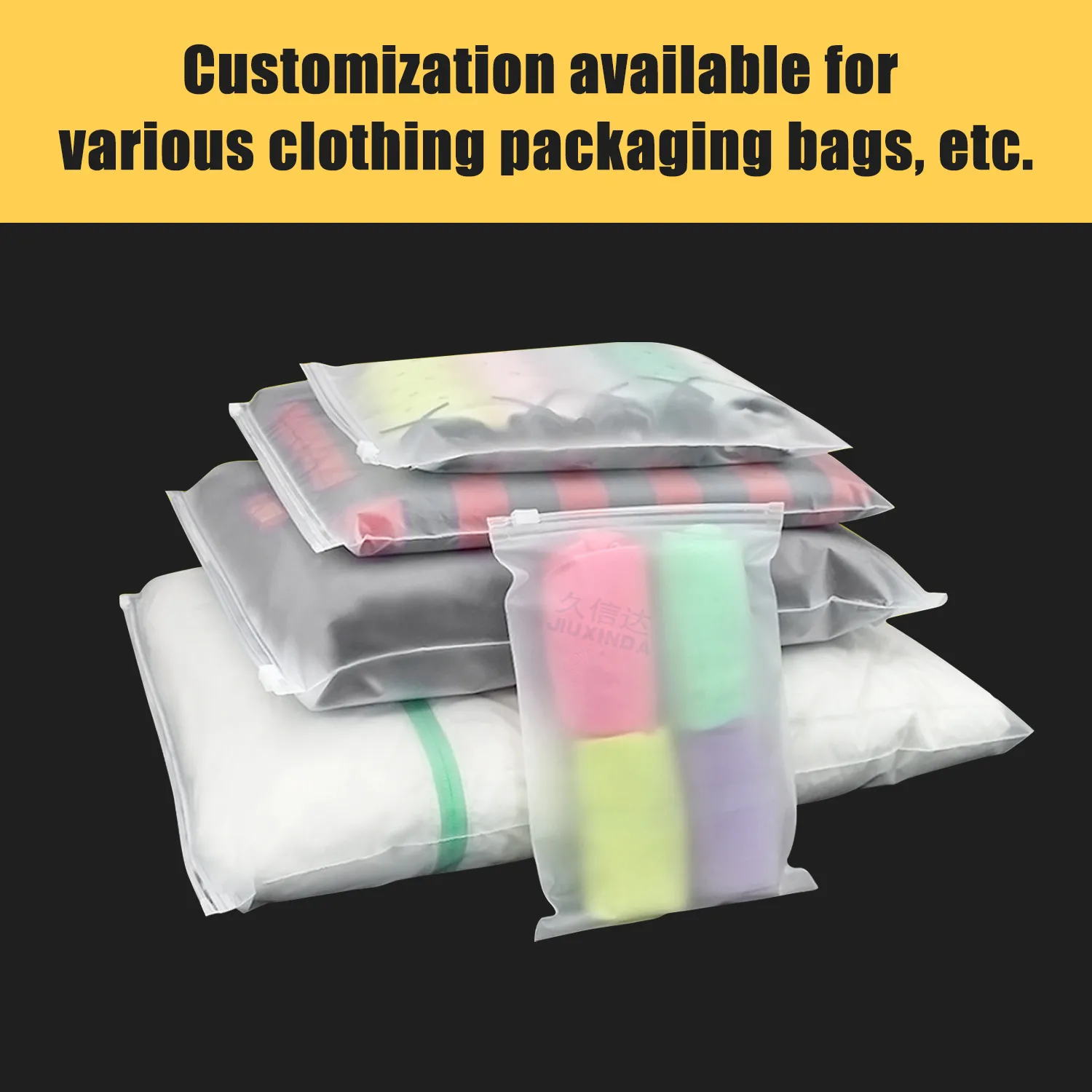 Clothing packaging CPE zipper packaging bag