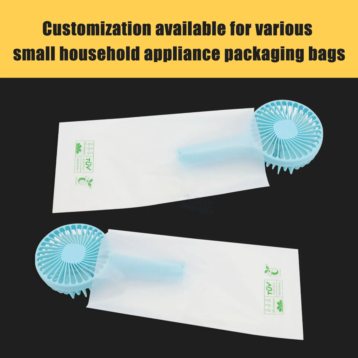Small Fan Packaging Degradable Flat Bag