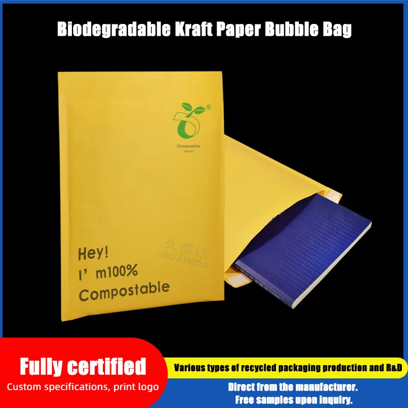 Degradable Bubble Shipping Bags Made of Cowhide Paper