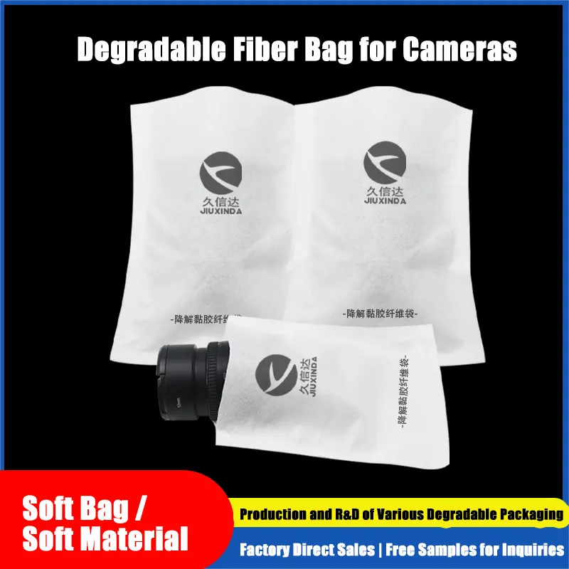 Customized degradable fiber bags for lens packaging
