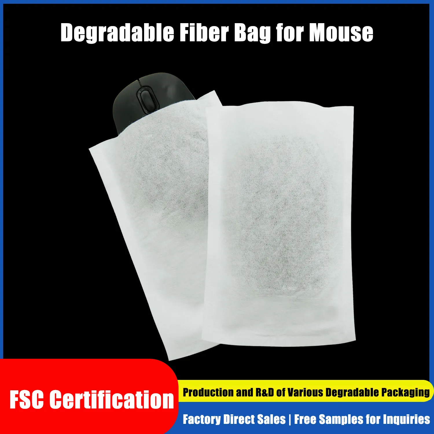 Mouse packaging degradable fiber bags