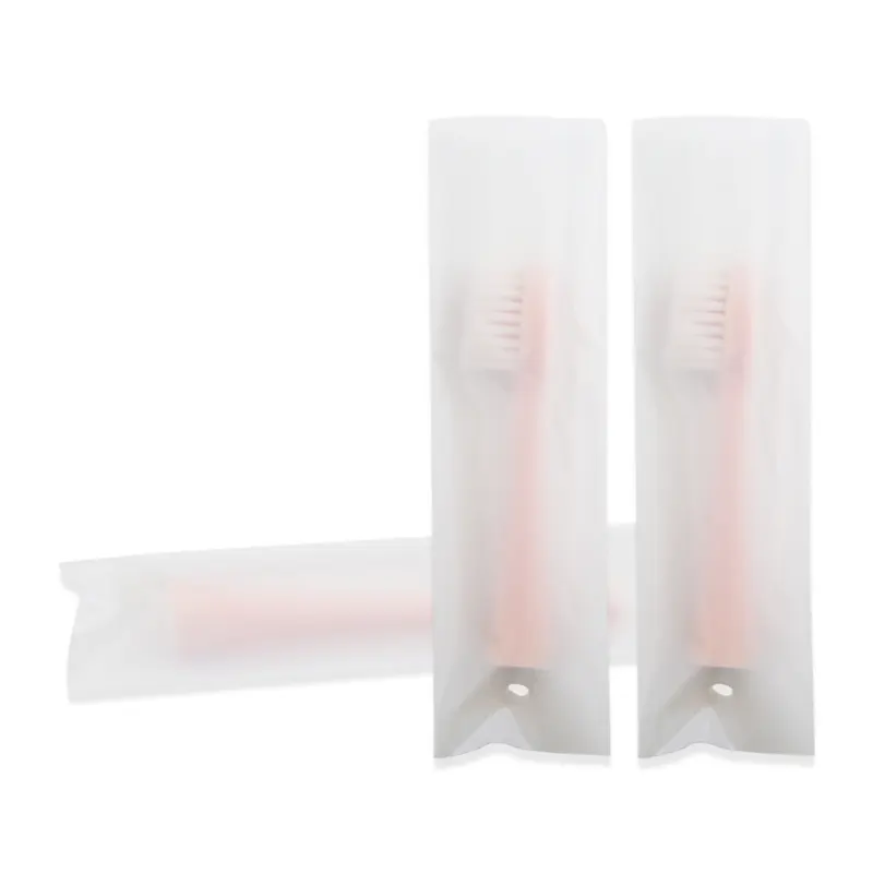 Eco-Friendly Biodegradable Flat Bags for Hotel Toothbrushes PLA PBAT Self-Adhesive