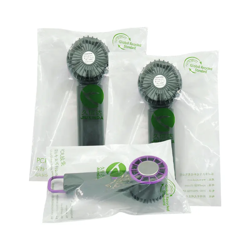 Wholesale GRS Certified Recyclable PE Self Adhesive Bags for Fans