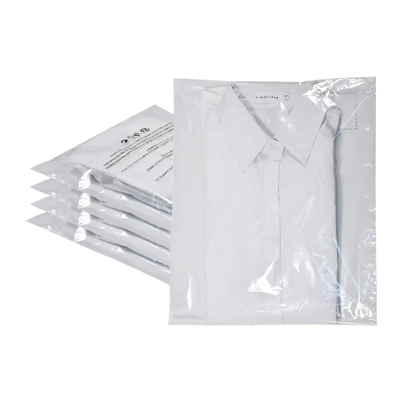 GRS Certified Recyclable PE Bags for Clothing High Resilience Transparent Packaging