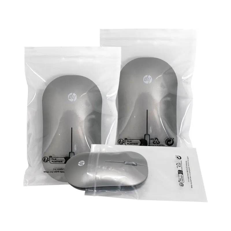 GRS Certified Recyclable PE Mouse Pad Carton Packaging Bag with Vent Holes