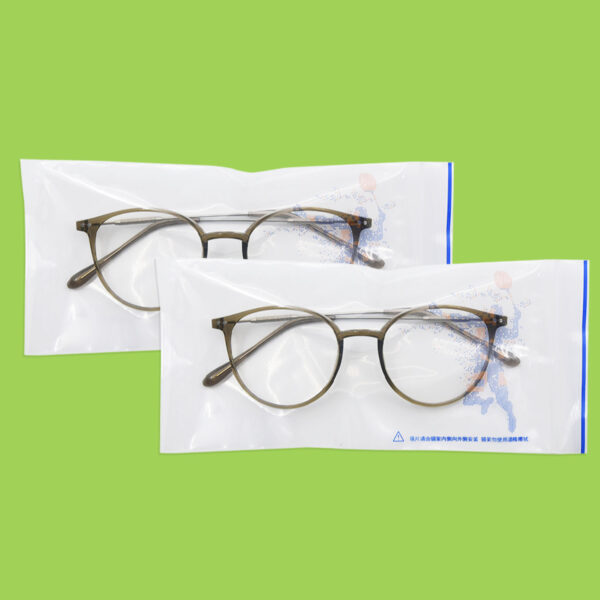 Recycled GRS PE Ziplock Glasses Packaging Bag