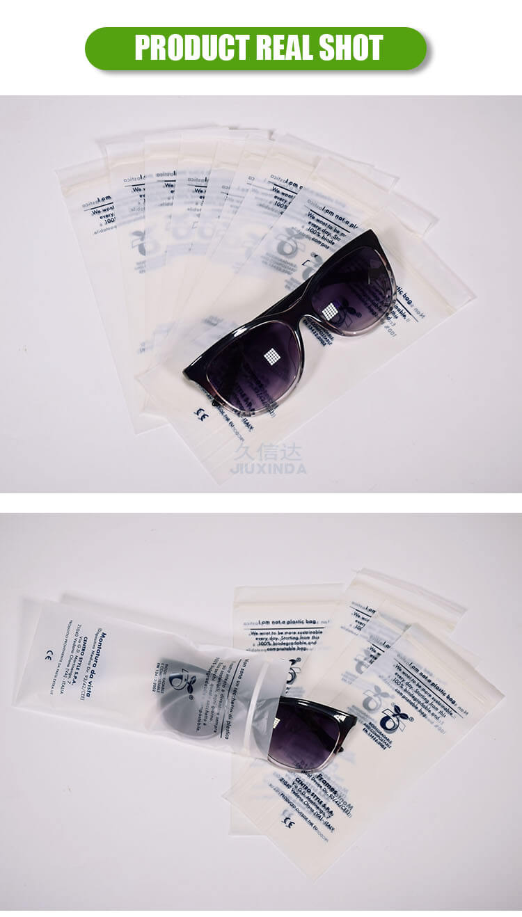 Biodegradable glasses packaging plastic bag