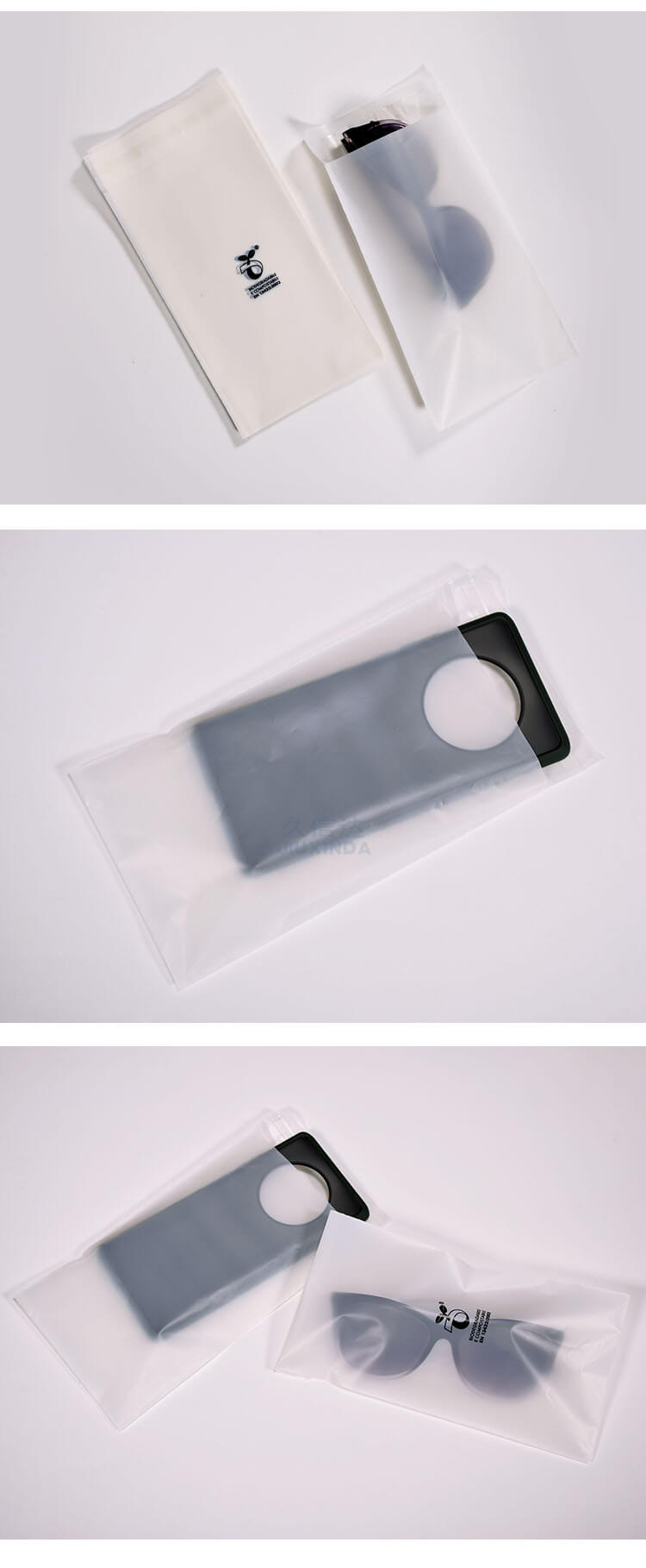 Glasses packaging ziplock bag