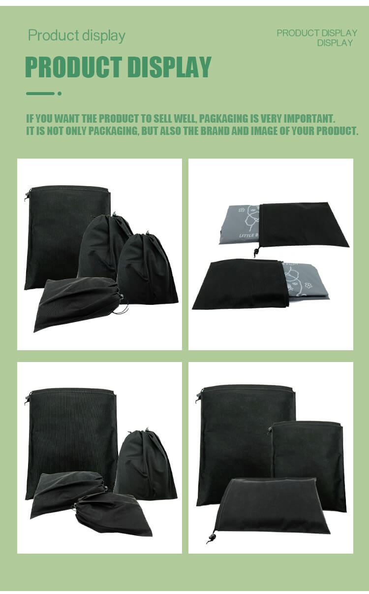 Non-woven fabric drawstring packaging bag