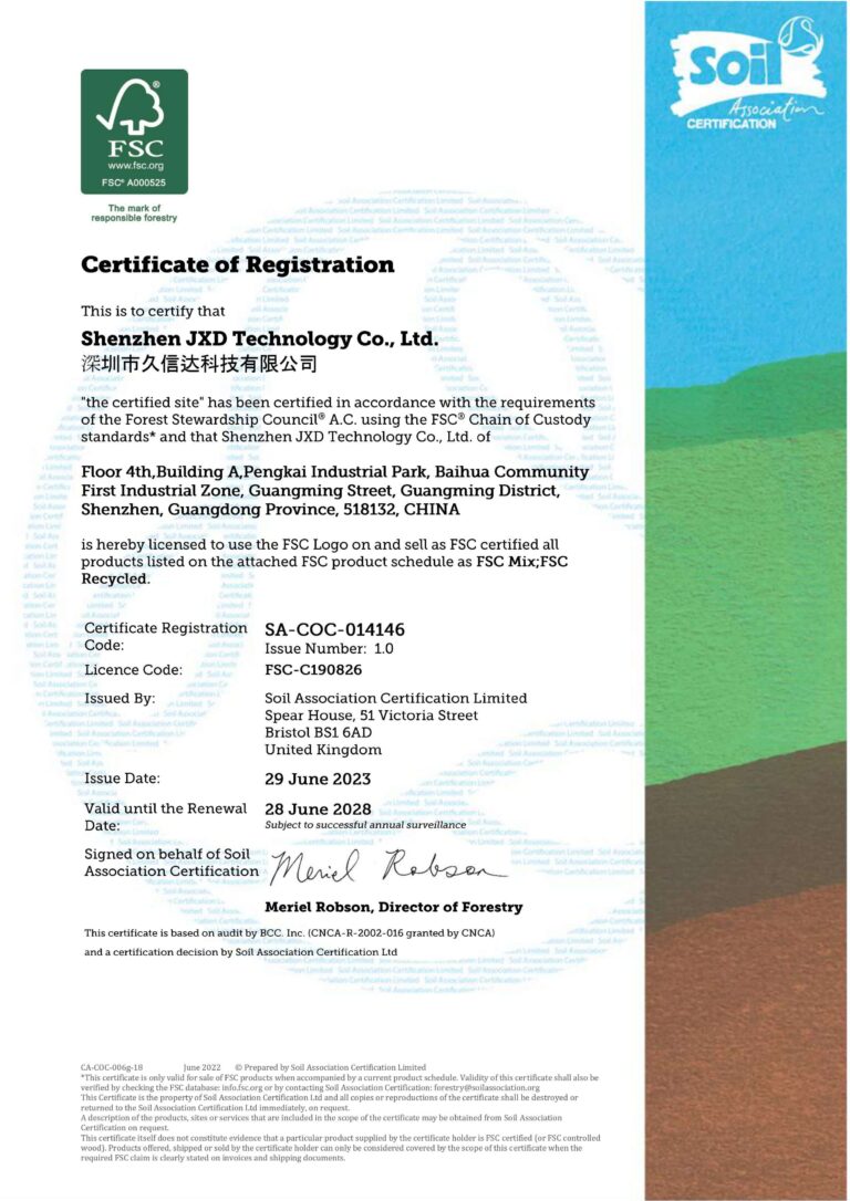 FSC certificate