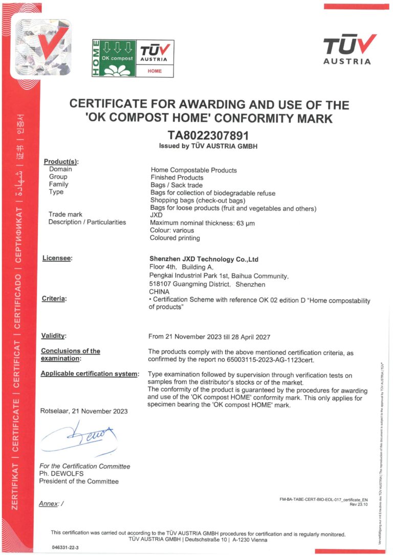 Home Composting TUV Certificate 2023