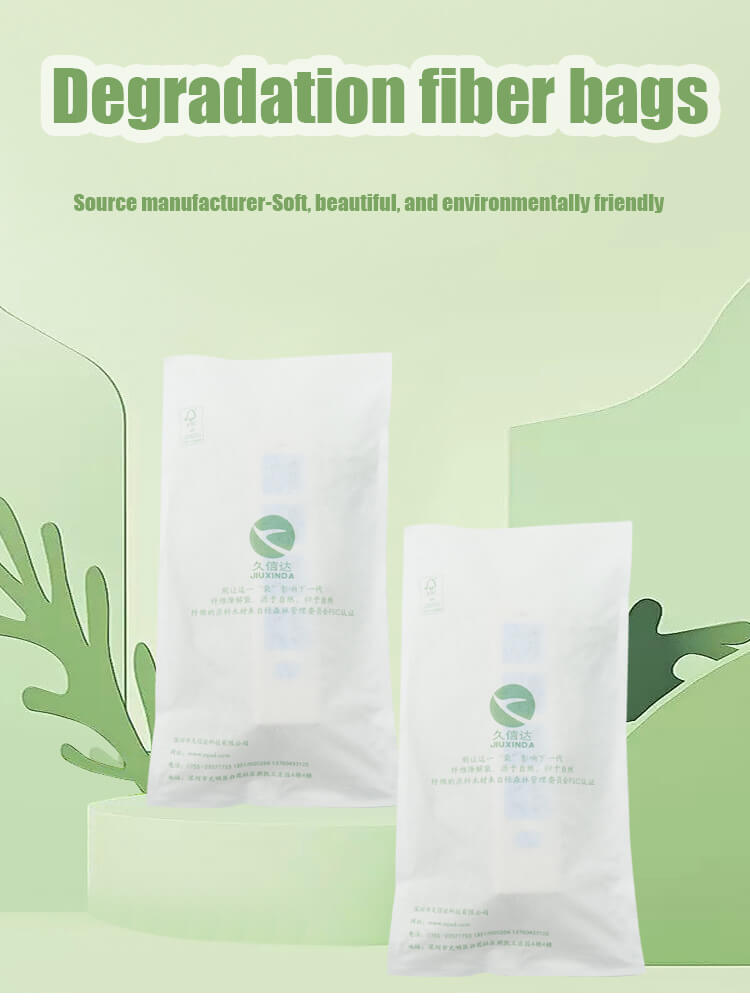 Biodegradable fiber packaging bags