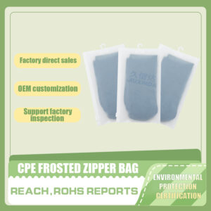 CPE Frosted Zipper Bag