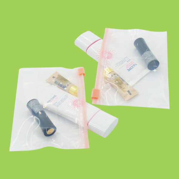 Cosmetic PE zipper packaging bag