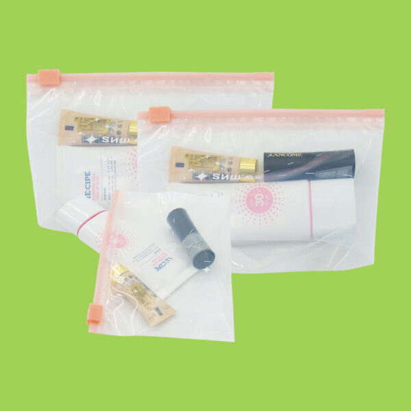 Cosmetic PE zipper packaging bag