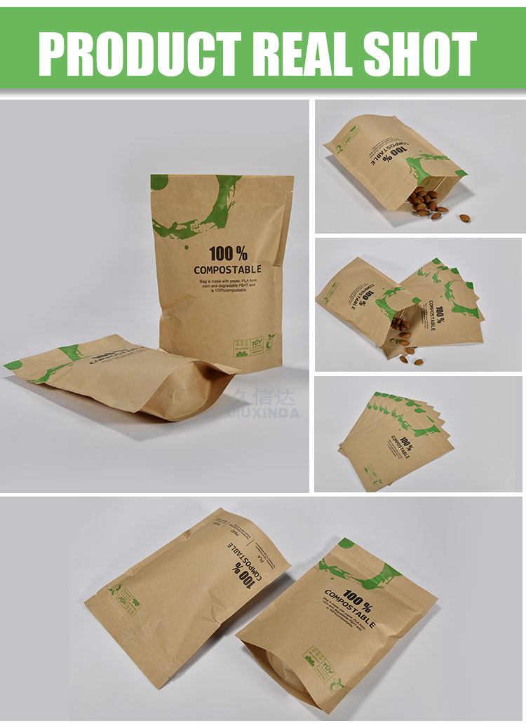 Reusable ziplock kraft paper bag