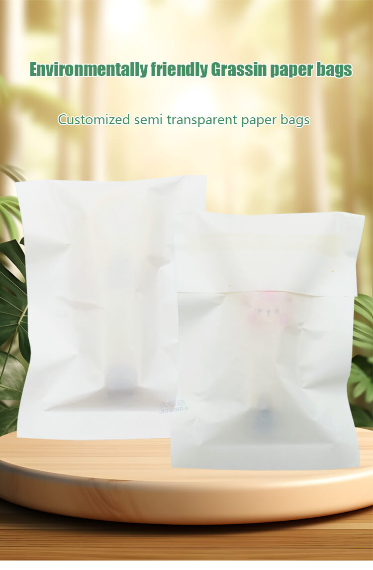 Small glassine paper bag packaging