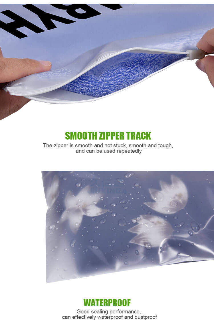 Plastic Bag for Clothes with Zipper