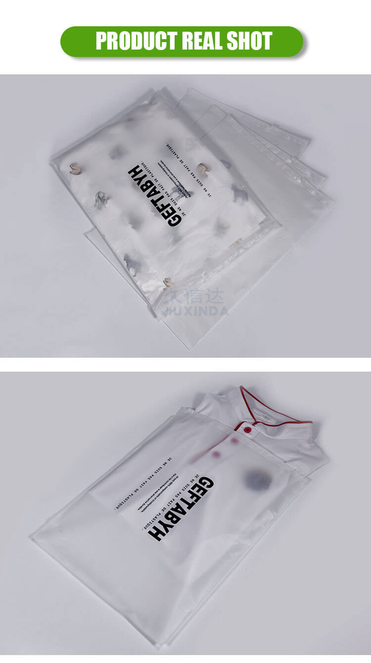 Plastic Bag for Clothes with Zipper