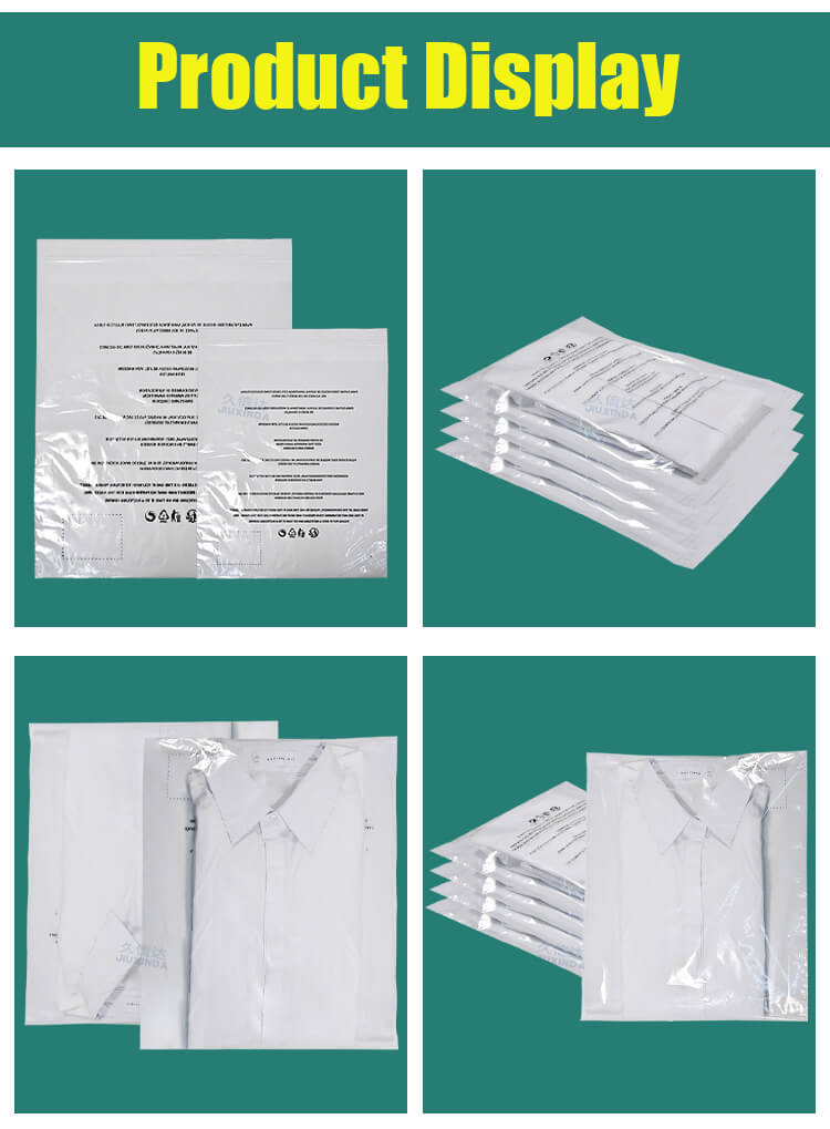 Transparent clothing packaging bag