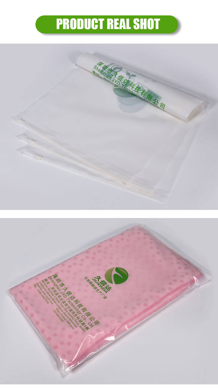 Zipper bags for packing clothing