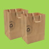 Hand-held kraft paper shopping bag