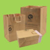 Hand-held kraft paper shopping bag