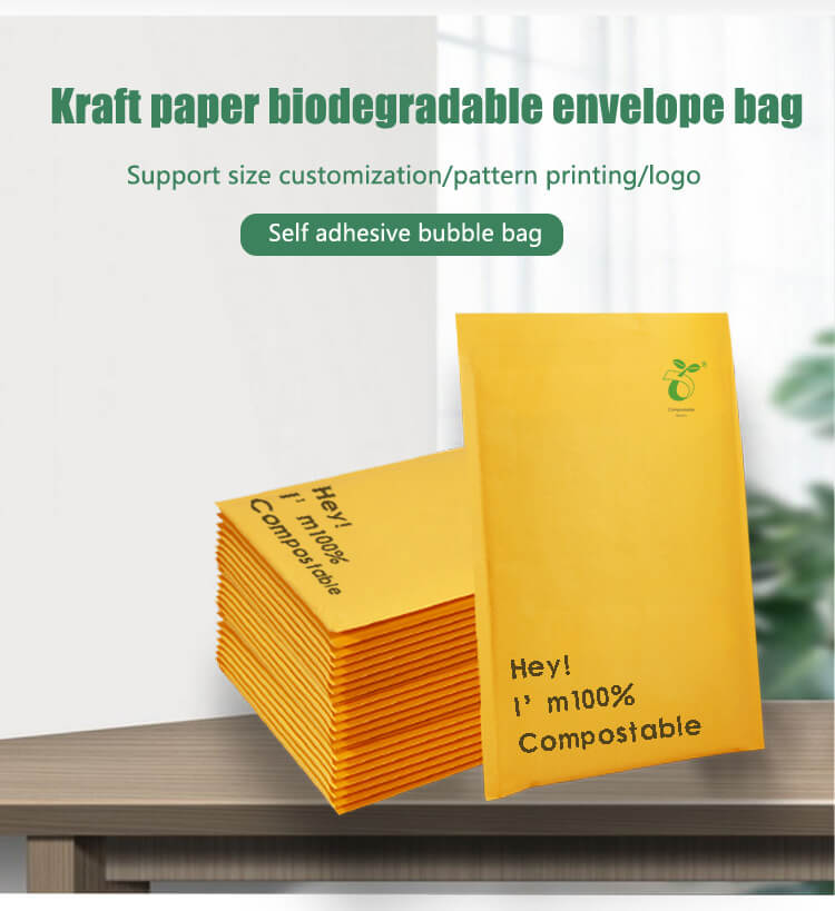 Kraft paper bubble mailing bag