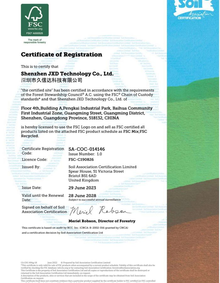 FSC certificate