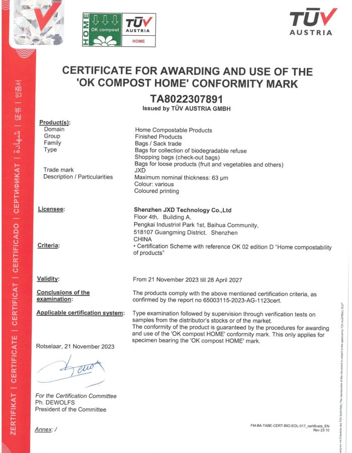 Home Composting TUV Certificate 2023